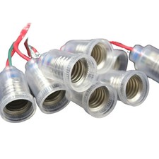 50/100X E10 Lampensockel Fassung - Mit Kabel & Halterung NEU