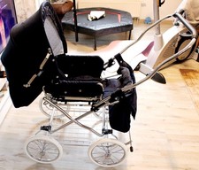 EICHHORN Retro Kombi-/Sportkinderwagen, marineblau - umbaubar - 0-3 Jahre