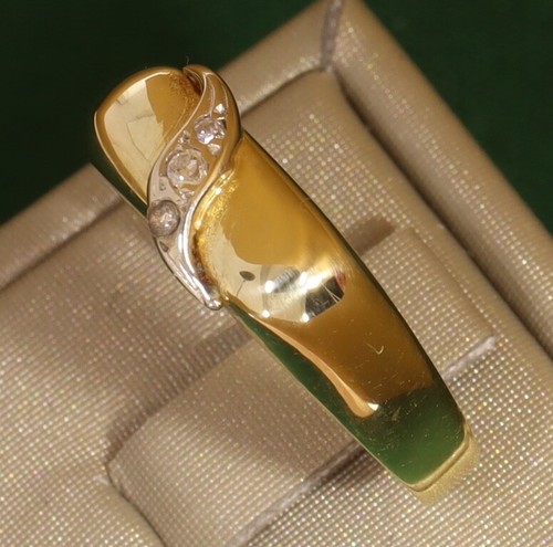 Goldring 585 gelbgold mit 3 - gelbgold,