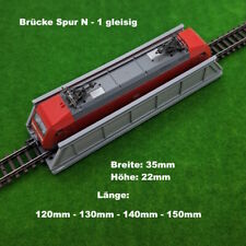 Brücke Spur N 4 Längen 1 gleisig - 3 tlg. Bausatz  -  3D Druck PLA 3 Farben (10)