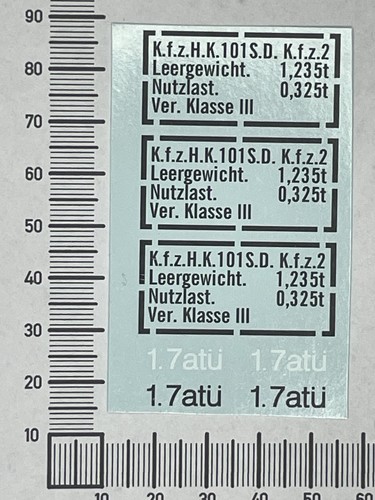 Ww2 verladeklasse decals - 1:6,