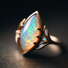 Natürlicher Feueropal Ring