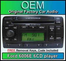 Ford Focus 6 Disc Wechsler Radio, Ford 6006E 6 CD Player Stereo + Tasten & Code