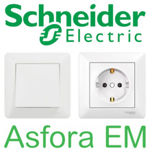 SCHNEIDER ELECTRIC EM Steckdosen Steckdose Schalter Taster Dimmer Cat TV Sat LED