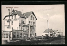 Duhnen /Nordsee, Hotel Pension Meeresfriede mit Nachbarhäusern, Ansichtskarte 