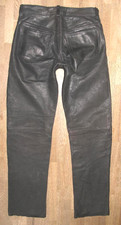 - PANTERA - Herren- LEDERJEANS / Nubuk- Lederhose in schwarz in W31 / L34