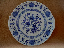 Winterling Kuchenplatte - Zwiebelmuster  / echt Kobalt - DM: 26,0 cm   TOP