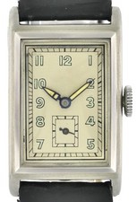 NOS Sammleruhr UROFA Glashütte Kal 58 Anker 30er Jahre revisioniert Edelstahl