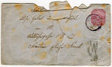 Briefumschlag der Württembergischen Post - gelaufen