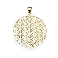 Goldanhänger Lebensblume Ornament aus 585 Gelbgold 24,5x31mm Damen Halsschmuck