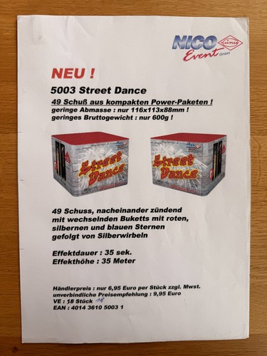 Alter nico feuerwerk flyer - feuerwerk,