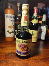 DDR Edellikör Heidelbeere – Delikat-Laden Ware – Weinbrennerei Meerane –...