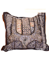 Orientalischer Kissenbezug Kissenhülle Schwarz Handarbeit Bestickt  40 x 40 cm