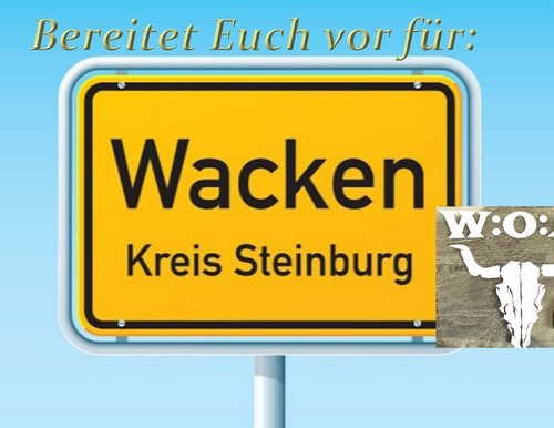 Aufkleber wacken woa - wacken,,