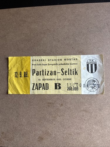 Rare 1989 celtic partizan - rare,