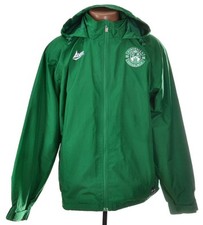HIBERNIAN EDINBURGH 2010'S FOOTBALL HOODED TRAININGSJACKE TRIKOT AVEC L