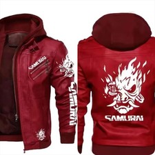 Rote Samurai Lederjacke