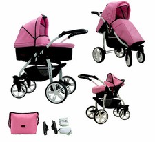 NEU Kombi Kinderwagen 3in1 Sportwagen Babywanne Autositz Babyschale Schwenkräder