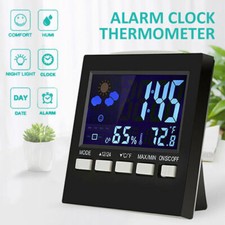 LCD Digital Alarm Wecker Tischuhr wecker mit Temperaturanzeige + Kalender
