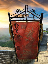 Tischlampe "DRACHEN" Samurai Asien Metallgestell dreieckig Handarbeit ein Unikat