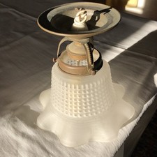 Deckenlampe Messing Opalglas