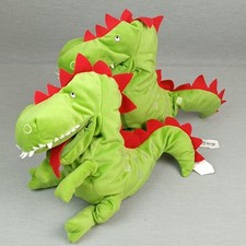 Handpuppe Drache ❤️ IKEA Läskig Dino Kuscheltier Plüschtier Stofftier grün SET