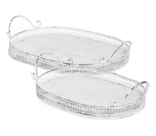 Tablett oval im Landhaus-Stil