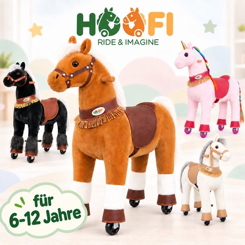 Reitpferd auf rollen - auf,