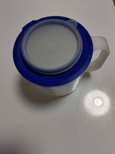 Tupperware kleiner Candy 1,2 l Spritzschutzdeckel Messbecher Rührbecher Blau wen