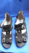 Waldläufer Damenschuhe Sandale, verstellb. Riemchen Gr. 8, Weite H, schwarz  neu