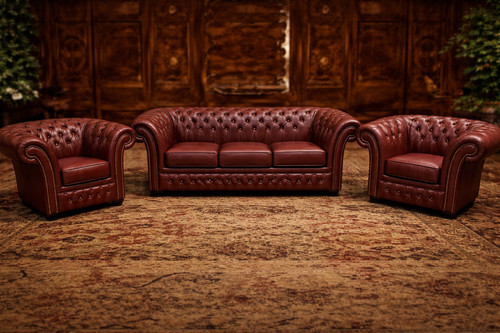 Chesterfield echt leder - echt,