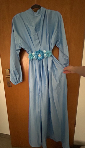 Damen linien kleid blau - a-linien-kleid, s