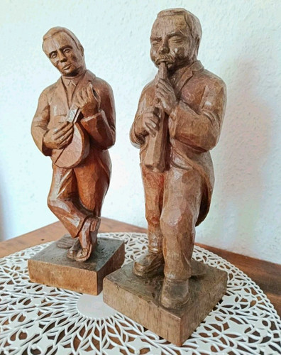 Holzfigur musiker - 2x,