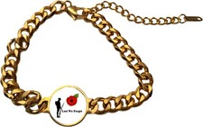 Erbskette Armband und Geschenkbox Mohn Soldat Militär Remember goldfarben