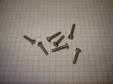 10 Schlitz Edelstahl Schrauben  M3 x 14 mm  Gebraucht 