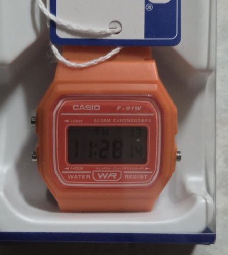 Casio vintage 91w orange - casio,