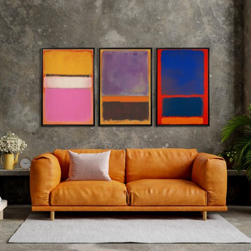 Mark rothko 3er set - 3er, leinwand