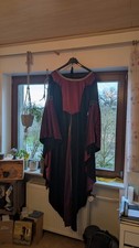 Mittelalter-Kleid, schwarz bordeaux, einmal getragen, Beschreibung lesen