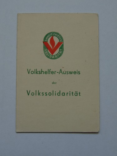 Ddr volkshelfer ausweis der - volkshelfer-ausweis,