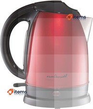 Moulinex Edelstahl Wasserkocher Weinrot 1,7L, Abnehmbarer Kalkfilter, Deckel