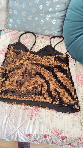 Pailletten tops bronze - tops,,