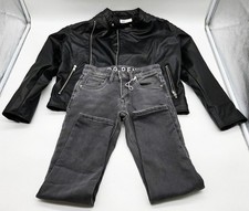 Kinder Lederjacke + Hose Kinder Kunstlederjacke Jungen NEU