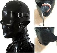 Latex Maske Gummi SM Fetisch Plug Bondage Latexmaske Rollenspielmaske Mundknebel