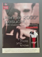 Davidoff Classic Zigarette the more you know 1999 Vintage Ad Werbung Reklame