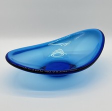 Vintage Ikea Design Glasschale Entwurf Lotta Petterson 1990er Jahre Blau Schale