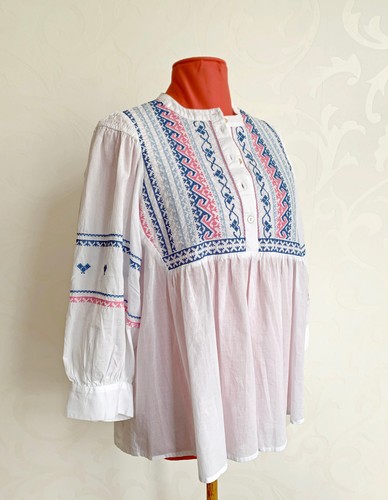 Rich royal bluse - royal, weiß