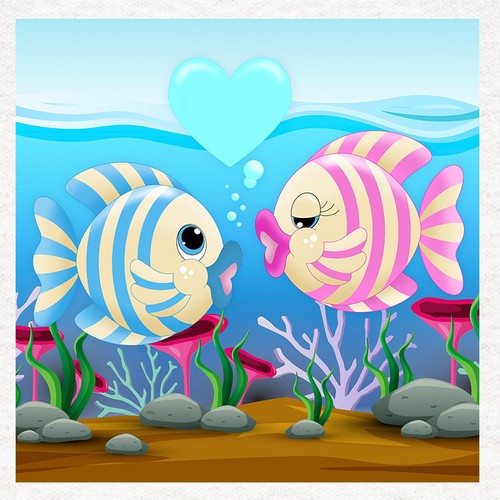 Valentine küssender fisch - valentine,