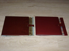 2 leere Singlealben, Aufbewahrung für Singles, weinrot, 60er Jahre