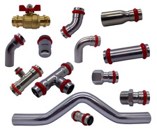 C-Stahl Pressfitting C Stahl Pressfittings Rohr V Kontur 15 18 22 28 mm