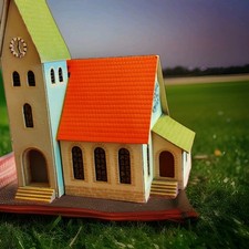 Kirche mit 2 Gemeindehäusern, DDR-OWO in H0, guter Zustand